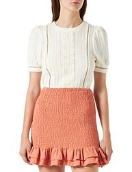 Springfield Falda Corta Nido de Abeja, Naranja, Regular para Mujer