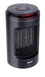 Alpina Elektrische ventilatorkachel, draagbaar en compact, warme en koude lucht, timer, digitale thermostaat, zwart