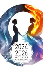 Pocket Calendar 2024-2026: Two-Year Monthly Planner for Purse , 36 Months from January 2024 to December 2026 | Embracing silhouette | Four natural elements