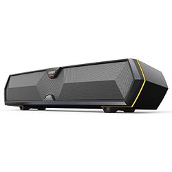 Edifier MG300 - Barra de Sonido compacta para Videojuegos con iluminación RGB, Tarjeta de Sonido integrada y micrófono, Bluetooth 5.3, Color Negro