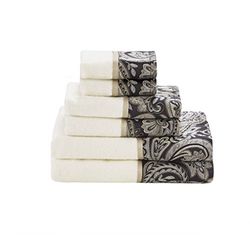 Madison Park Aubrey - Juego de Toallas de baño 100% algodón, Altamente absorbentes, de Secado rápido, diseño de Cachemira Jacquard, Calidad de Hotel y SPA, para decoración de baño, Varios tamaños,