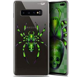 Caseink fodral för Samsung Galaxy S10+ (6.4) gel HD [ ny kollektion - mjuk - stötskyddad - tryckt i Frankrike] grön randig