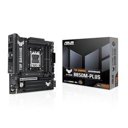 ASUS TUF Gaming B850M-PLUS - Placa Base AMD mATX, 14+2+1 etapas de alimentación DrMOS 80A, DDR5, PCIe 5.0, 3 Ranuras M.2, Realtek 2.5Gb Ethernet, DisplayPort, HDMI, BIOS Flashback, Aura Sync