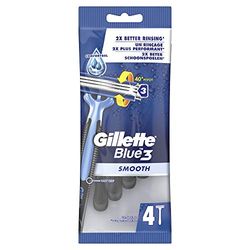 Gillette Blue3 Smooth - Cuchillas de afeitar desechables (4 unidades)