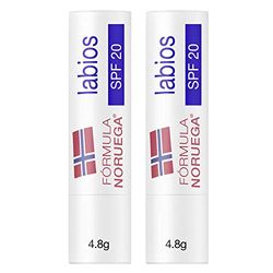 Neutrogena Protector do ust SPF 20 Norweska formuła, ochrona słoneczna, ulga i nawilżenie, opakowanie 2 x 4,8 gr