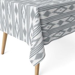 ECOMMERC3 Nappe Anti-Taches pour Table rectangulaire Taille 220 x 140 cm - Nappe Anti-Taches au Toucher Extra Douce et imperméable, Couleur Grise