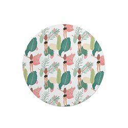 Questo Casa, Tapis de Souris Rond imprimé numérique avec Fond antidérapant pour Bureau et Maison Diamètre 22 cm