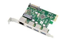 Microconnect PCIe USB3.0+Ethernet LAN Card Brand