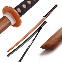 DEPICE Bokken Ensemble de poignées en Bois Dur avec Saya uni Naturel