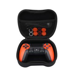 Pack Mando NK para PS4 / PS3 / PC/Móvil Inalámbrico - Wireless Controller, 2-Shock, 6 ejes, Panel Táctil, Entrada Auriculares, Cable de Carga, 8 x Joystick Grips, Funda para mando - Naranja