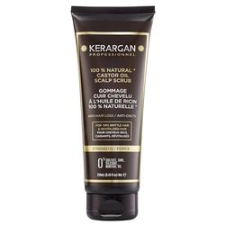 Kerargan - Gommage Capillaire Anti-Chute à l'Huile de Ricin - Pour un Cuir Chevelu Sain et des Cheveux Revitalisés - Enrichi en Huile d'Amande Douce et Aloe Vera - Sans sulfate, OGM, silicone - 250ml