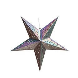 10 pezzi - Stelle sospese Ø 60 cm argento carta