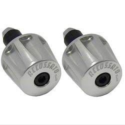 Par de contrapesos Accossato plata para mancuernas con agujero interior Ø de 12 mm a 20 mm para Aprilia Dorsoduro 1200 desde 2010 hasta 2016 (CC 1200)