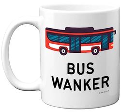 Funny Bus Gifts Mug - Bus W**ker - Rude Funny Christmas for Men Women, Mugs Coffee Tea Cup, Novelty Joke Rude Birthday Gift, 11oz Dishwasher and Microwave Safe