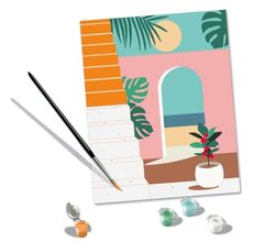 Ravensburger - CreArt Trend C: Modalità vacanza ON, Dipingere con i Numeri, Kit Pittura Adulti, Idea Regalo Donna o Uomo, 14+ Anni, 24x30 cm