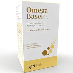 LCN Omega Base LCN Complemento Alimenticio Omega 3 + Omega 6 (DHA, ALA, SDA, LA y GLA), No Contiene EPA, Certificado IFOS,120 Cápsulas (1 envase de 30)