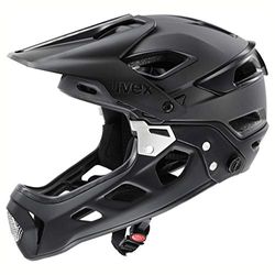 uvex jakkyl hde 2.0 BOA - veilige MTB-helm voor dames en heren - optimale pasvorm - verwijderbare kinbescherming - black matt - 52-57 cm