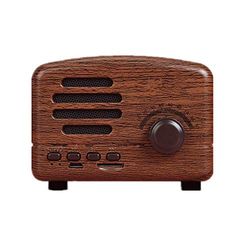 Local Makes A Comeback Retro Bluetooth Speaker Wireless Smart Radio Bass Audio Card Mini Creative Gift Hout