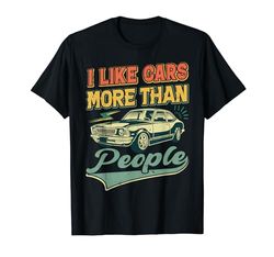 Mi piacciono le macchine più delle persone Funny Car Maglietta