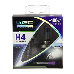 WRC 7358 2 lampadine Platinium White + 100% H4 60/55 W