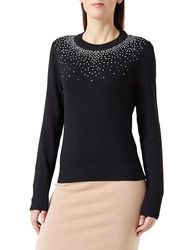 ONLIDA LS Bling O-Neck CC KNT, Zwart/Detail: zilveren studs, S