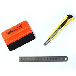 WALPLUS 3 in 1 Application Tool Set Application Set for Applying Self-Adhesive Film (Includes Smoother for Flawless Finish & Knife for Cutting)