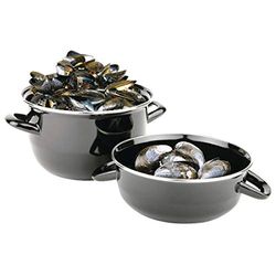 Marmiteà moules en acier inoxydable Noir 1,5 kg 225 mm