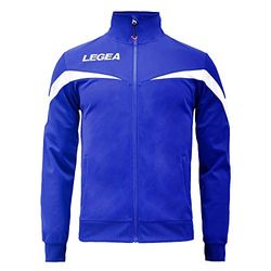 LEGEA Salvador F35 Relax Full Zip Jacket Adulte Mixte, Bleu Clair/Blanc, XS