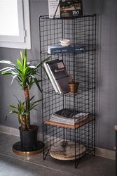 Stevige zwarte metalen boekenplank, 137,5 cm breed, 37 cm hoog, 35 cm diep, slank design voor modern huis en kantoor, duurzame en stijlvolle opbergoplossing