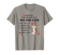 Il miglior papà cane di sempre, divertente Red Border Collie, festa del papà Maglietta