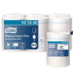 Tork Wiping Plus Centerfeed Poetspapier Wit M2, 6 x 450 vellen, 101240