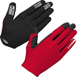 GripGrab Unisexe - Adulte Aerolite InsideGrip Longdoigts Professionnel MTB Gants Non Rembourrés Antidérapants Gants de Cyclisme Cyclisme VTT Cyclisme Rouge XL