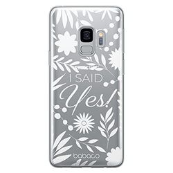 ERT GROUP mobiltelefonfodral för Samsung S9 originalt och officiellt licensierat Babaco mönster I said Yes! 002 Vit optimalt anpassad till formen på mobiltelefonen, gedeeltelijk transparant