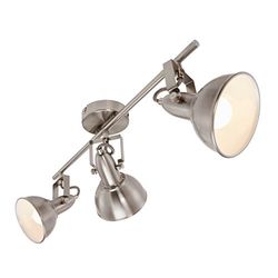 BRILONER - Candeeiro de teto, design retro/vintage, iluminação de sala de estar, casa, 3 x E14, 40 W, candeeiro de teto, holofotes LED interior teto, candeeiros de teto quarto, 55,4 x 10 x 18,1 cm,