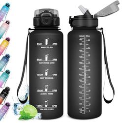 KollyKolla Drinkfles, sport met rietje, BPA-vrij, grote waterfles, lekvrij, geschikt voor koolzuurhoudende dranken, fles voor volwassenen, kantoor