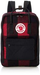 Fjallraven Kånken Re-Wool Laptop 15" Mochila, Unisex Adulto, Negro Rojo, 40x28x16cm