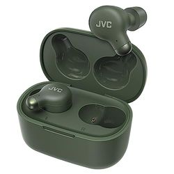 JVC HA-Z250T - Auriculares Inalámbricos con Bluetooth 5.3, 28 Horas de Batería, Certificación IPX4, Solo 5,1g de Peso, Cancelación de Ruido, 3 Pares de Almohadillas de Silicona y 2 de Espuma, Verde