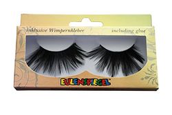 Eulenspiegel 000458 - Cils avec plumes noires, 1 ml de colle spéciale pour cils, instructions