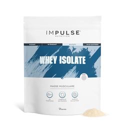 Whey Isolate Neutre - Protéines et BCAA - 25g Protéines-Portion - Digestion Facilitée - Faible en Sucres - Boisson Récupération - Sport et Performance - 750g - Fabriqué en France - IMPULSE