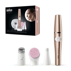 Braun Braun FaceSpa Pro SE921 Épilateur Visage Beauté Tout-en-Un, Brosse Nettoyante Peaux Sensibles et Tête Raffermissante, Bronze, Wht, 1 pièce (paquet de 1)