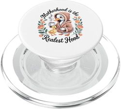 Motherhood Is The Realest Hood Funny Cute Duck Mom Mother Ma PopSockets PopGrip for MagSafe