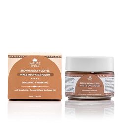 Scrub Esfoliante Viso Zucchero di Canna e Caffè Nature Spell 100ml, Esfolia le Cellule Mort, Riduce l'Infiammazione per una Pelle Più Morbida e Liscia, Prodotto nel Regno Unito
