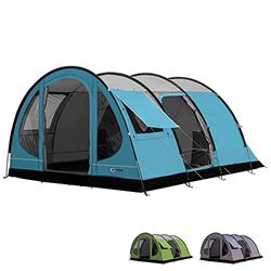 Portal Outdoor Gamma 5 Spacious Large Dome Tent and Carry Case, Sleeps Up to 5, Waterproof with a Separate Bedroom Tienda de campaña espaciosa con Bolsa de Almacenamiento, Unisex, Azul, 5 Personas