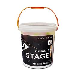 DUNLOP 601343 Bola de ténis, Stage 2 laranja - cubo de 60 bolas