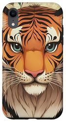 Tiger And Peonies Portrait Case for iPhone XR