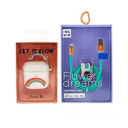 Pack étui Airpods Let it Flow + câble de données USB-Lightning Flower Dreams