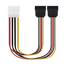 Brightium Cable SATA de alimentación 5.25” (Molex 4Pin) a 2x SATA, longitud 30 cm, ideal para conectar discos duros y unidades SSD.