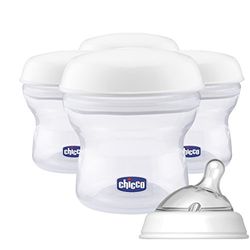 Chicco - Recipientes leite materno com rosca e tetina, 4 unidades