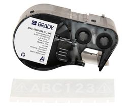 Brady Vinyl Label Tape for Label Printer BMP41/BMP51/BMP53/M511 - Self Adhesive Printer Labels - White on Transparent (25,40 mm (W) x 6,10 m (L)) - M4C-1000-595-CL-WT