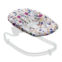 hauck Funda Protectora para Hamaca Bebé - Cubierta Mecedora Compatible con Alpha Bouncer Premium Alpha Bouncer Deluxe Alpha Bouncer 2 en 1 - Algodón Transpirable 85 cm x 74 cm cm - Floral